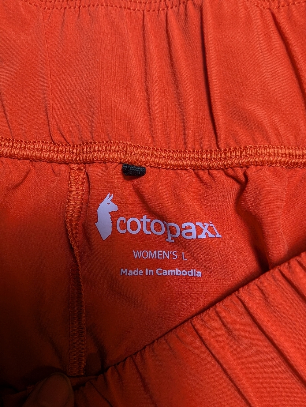 Cotopaxi Woman's LargeElastic Waist Orange Shorts - Picture 3 of 8